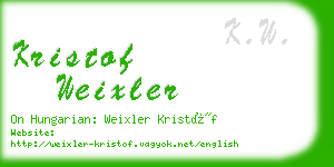 kristof weixler business card